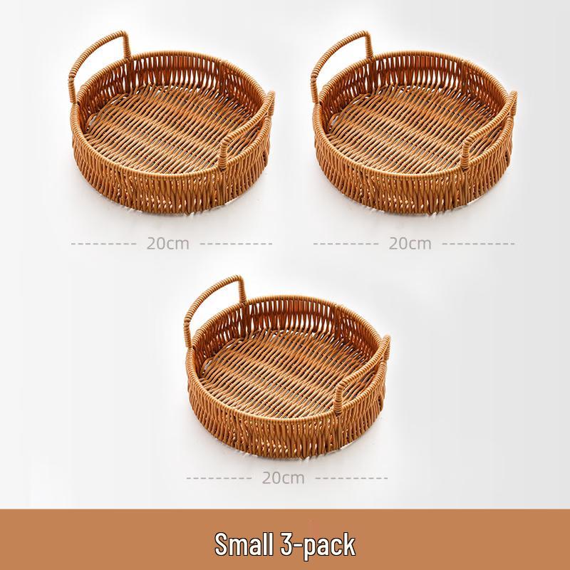 Hand-Woven Bamboo Snack & Bread Serving Basket