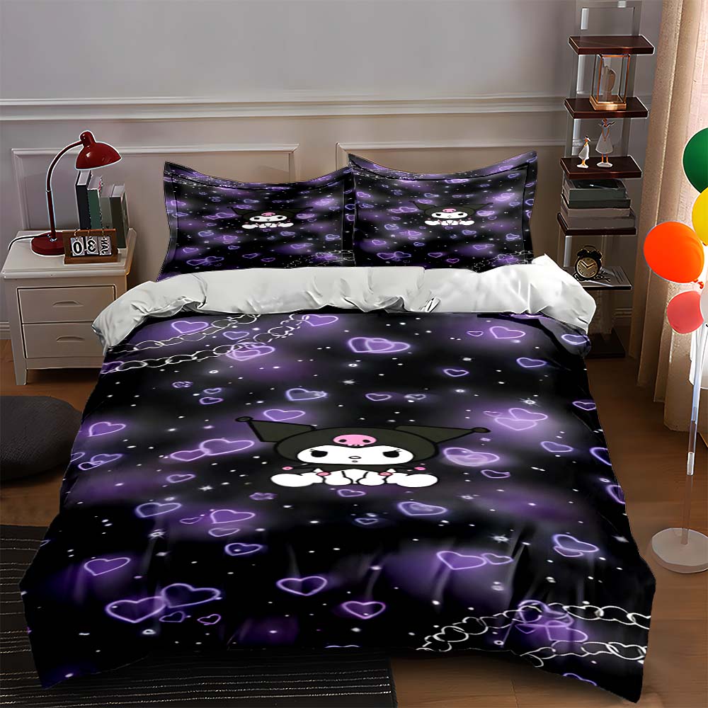 

Purple heart pattern. Bedding Duvet cover sets Duvet covers Pillowcases gifts (1 * Duvet Cover 2 * Pillowcases, without duvet insert) 135x200cm