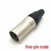 4-core Internal Thread XLR Male Microphone Connector, Copper Pin, Tin-Plated Cannon Audio Head