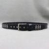 Cowhide Personality Trend Punk Men's Belt Round Rivet Neutral Pin Buckle Street Heavy Industry Belt