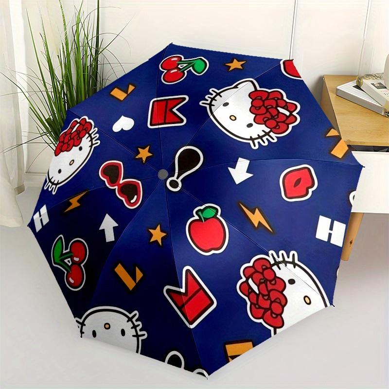 1pc Hello Kitty PatternUmbrella with Plastic Handle,Suitable for All Seasons Home Travel Outdoor UmbrellaSanlio209
