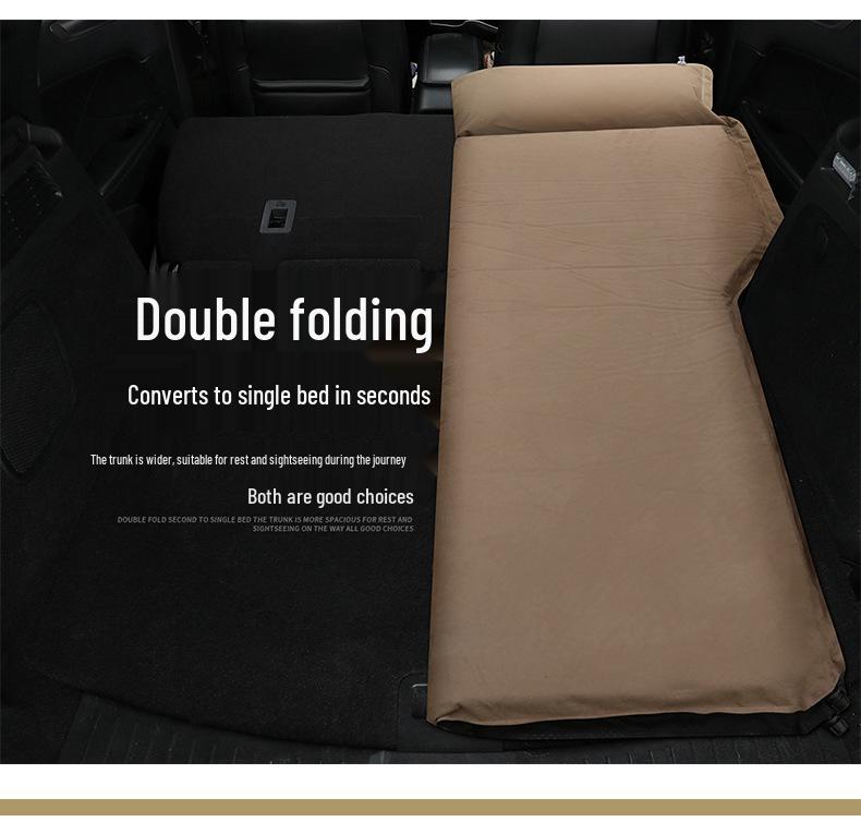 Self-Inflating SUV Travel Bed: Extended Car Trunk Sleeping Pad for Road Trips