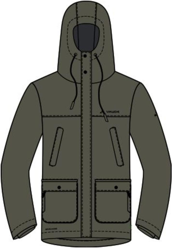 Мужская куртка VAUDE Manukau Parka II черный/хаки