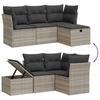 VidaXL Salon de Jardin avec Coussins 4 pcs, Canapés de Terrasse, Ensemble de Meubles de Patio, Mobilier d'Extérieur, Gris 3263758