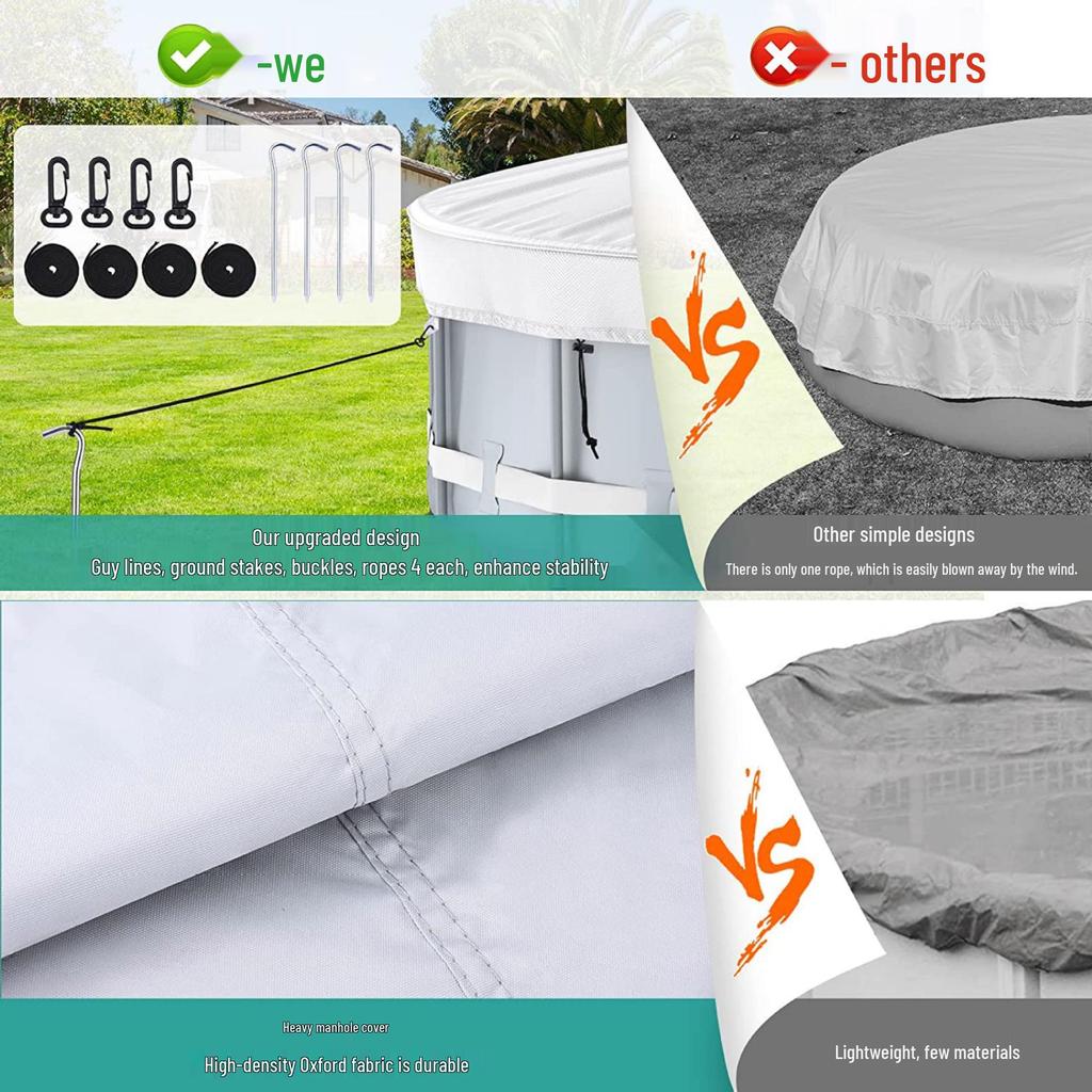 Waterproof Silver-Coated Outdoor Patio Pool & Furniture Cover