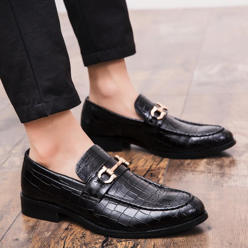 Cheap Men's Shoes 2025 Autumn New Large Size British Style Leather Shoes Business Dress Fashion Casual Trendy Leather Shoes