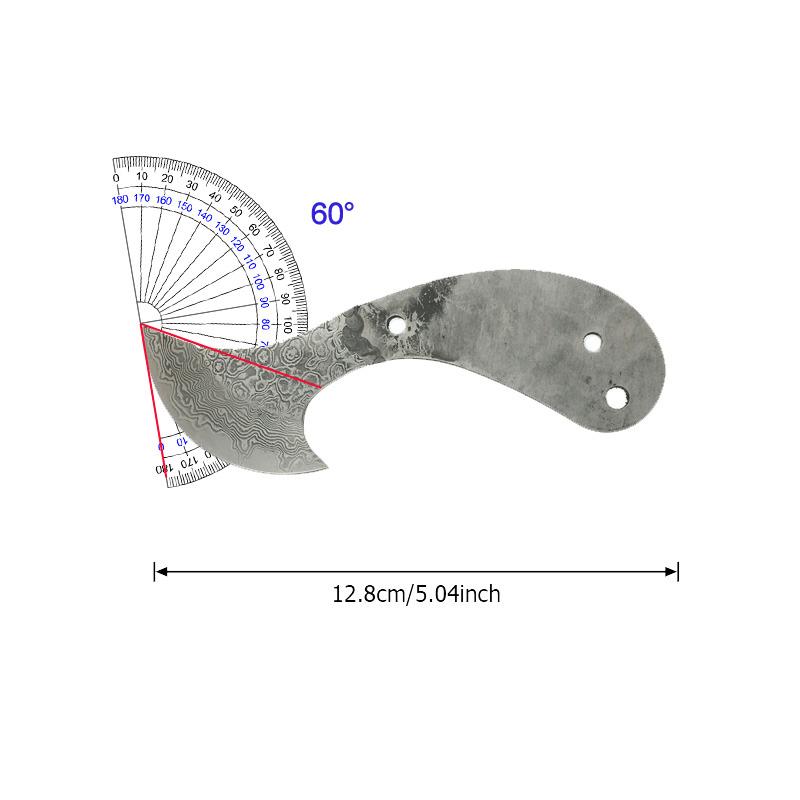 Damascus Steel Semi-finished Blade - Knife Blank, Blade Blank for DIY Agarwood Knife Blank, Fruit Blade, DIY Knife Blade
