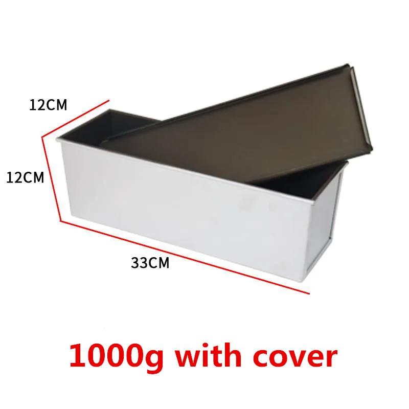 Black Non-Stick Bread Loaf Meatloaf Pan Box With Lid Iron Toast Mold Kitchen Bakeware Bread Loaf Pate Toast Cakes Baking Tool