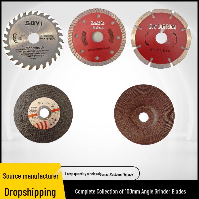 100mm Angle Grinder Cutting & Polishing Disc for Metal, Wood, and Stone.