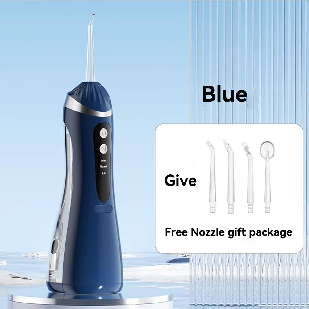 Portable Water Flosser for Teeth Cleaning, 3 Modes, 4 Nozzles, Type-C Rechargeable, IPX7 Waterproof High Pressure Oral Irrigator