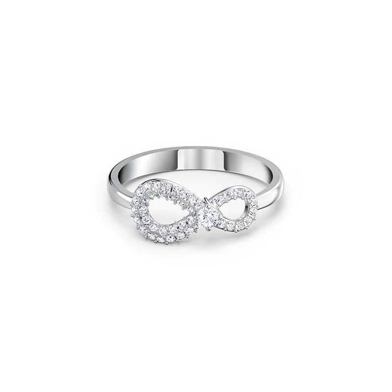 Swarovski Infinity casual fashion crystal ring for women Silver 55 серебряный
