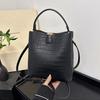 Vintage handheld bucket bag with single-shoulder crossbody women's bag
