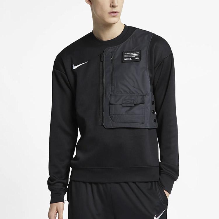 Nike FC Shell Men's Long-Sleeve T-Shirt Black White AQ0671-010