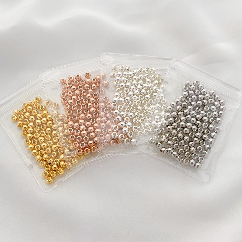 18K Gold-Filled Color-Preserving Spacer Beads for DIY Necklace Jewelry
