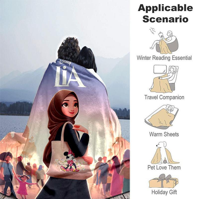 Custom 1pc Magical Family Portrait Blanket, Soft And Comfortable Blanket, Casual Warm, Camping Travel Blanket, Birthday Gift Q910223