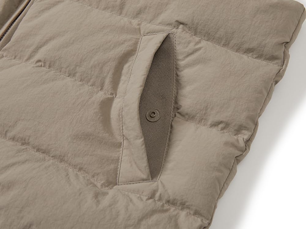 Snow Peak Land Lightweight Down Vest Tan Size Women's GS-S25WWGDV61 (Women's Vest, Grey, M)