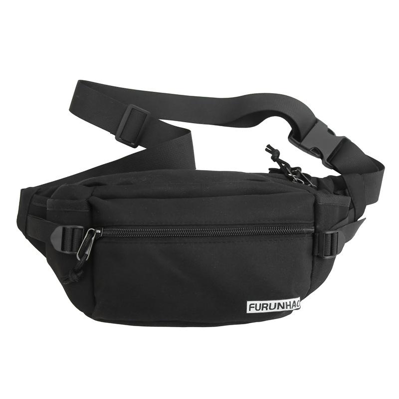 

Нагрудная сумка мужская женская ins модная br спортивная простая сумка через плечо повседневная японская поясная сумка модная уличная сумка-мессенджер небольшой рюкзак. чёрный