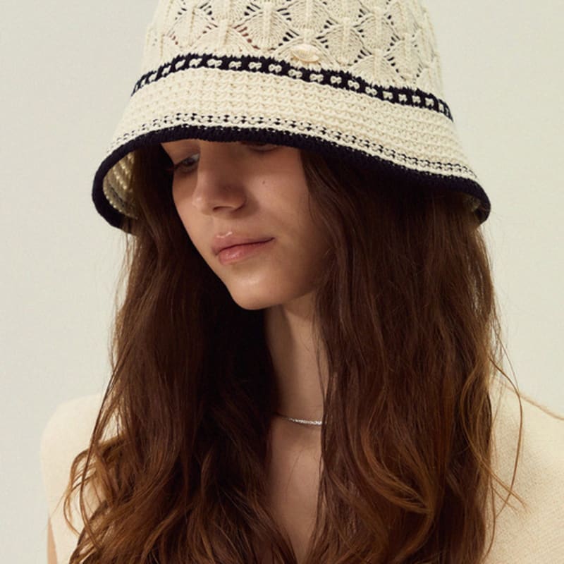Marchen Leaf Crochet Bucket Hat_3color