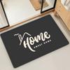 H-Home Cute Welcome Cozy Door Mat Bath Microfiber Decorative Versatile Flannel Floor Mat Quick Dry Absorbent Non-slip Sole