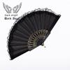 Handmade Retro Bamboo Folding Fan for Men, Fan, Mysterious Black Hollow Bamboo Fan, Simple Everyday Bamboo Fan