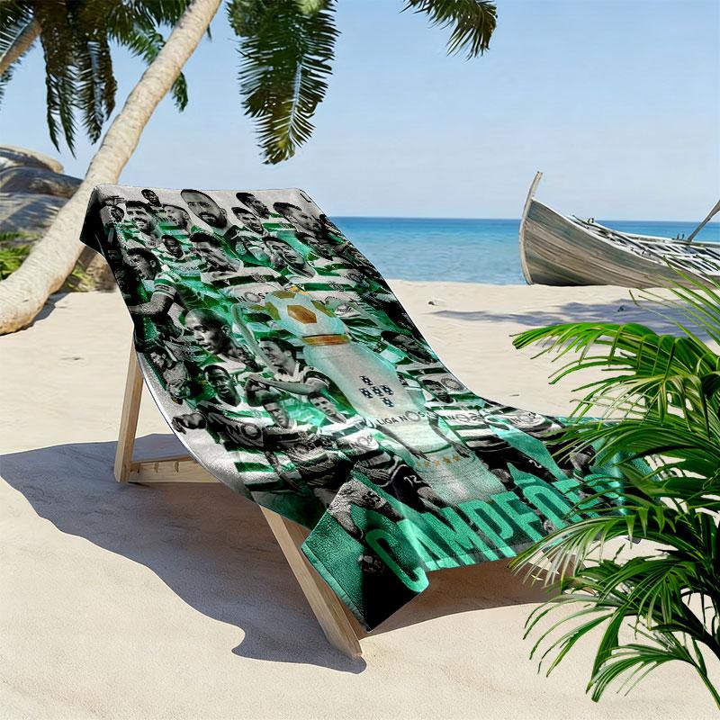Sporting CP Print Strandtuch, Großes Weiches Schnelltrocknendes Handtuch für Strand Camping Schwimmen