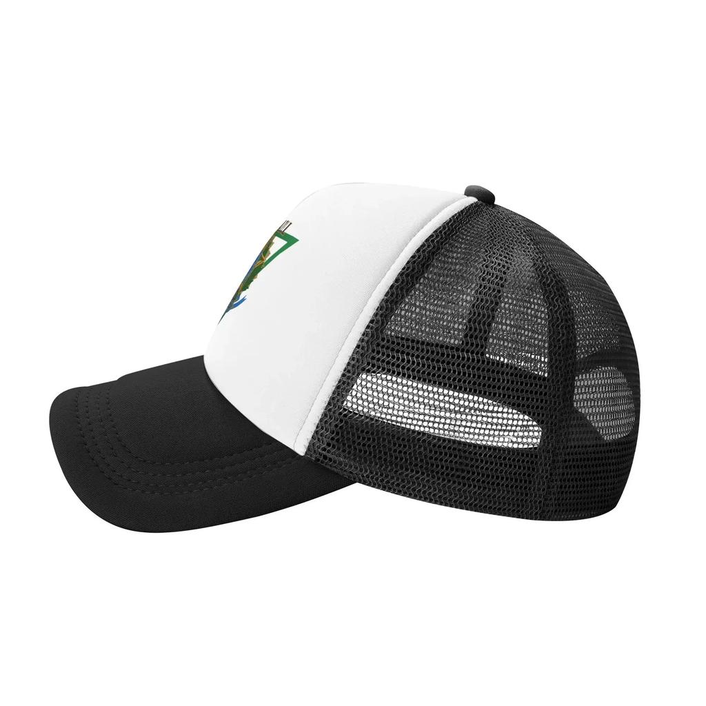 Brazil Emblem Pool Party Mesh Baseball Caps Women High-end Female Beach Sun Hat Trucker Cap