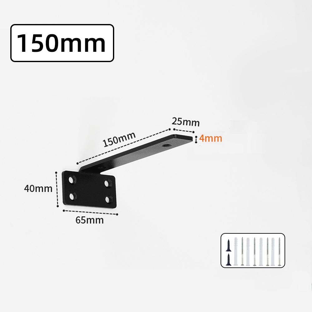 

1 Pcs Thickening Cast Iron Shelves Heavy Duty Floating Shelf Brackets 4MM Invisible L Brackets Kitchen Organizers Bathroom Shelf