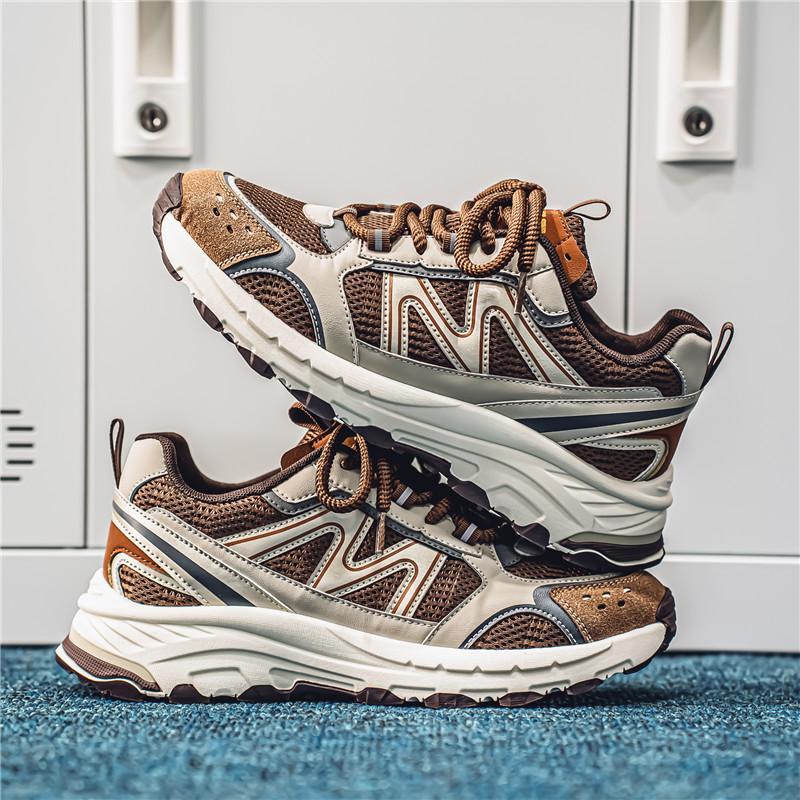 

Новые модные мужские туфли Four Seasons Low top Comfortable Shoes Breathable Casual Sneakers 44 коричневый