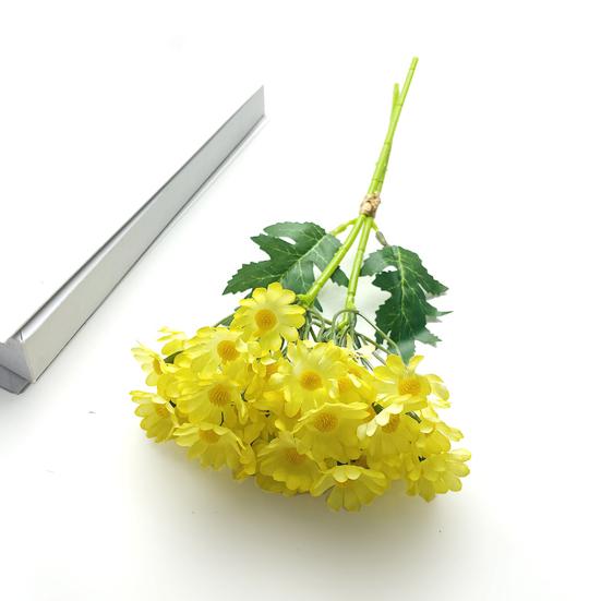 Künstliches Kamillenbündel Künstliche Kamillenblüten mit biegsamen Stielen UV-beständige realistische Kunstblumen für Zuhause Vase Garten Hochzeitsdeko