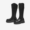 TATA Women's Chunky Heel Elastic Long Boots