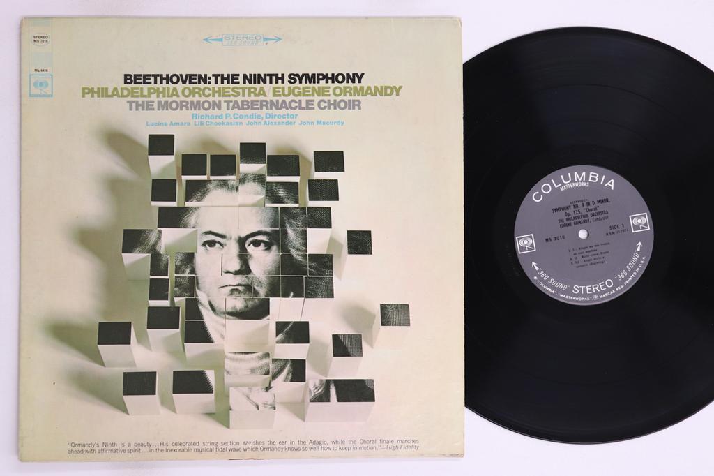LP Record EUGENE ORMANDY, PHILADELPHIA ORCHES - Beethoven Symphony No9 In D Minor O MS7016 COLUBMBIA MASTE 1967 US Classical Used