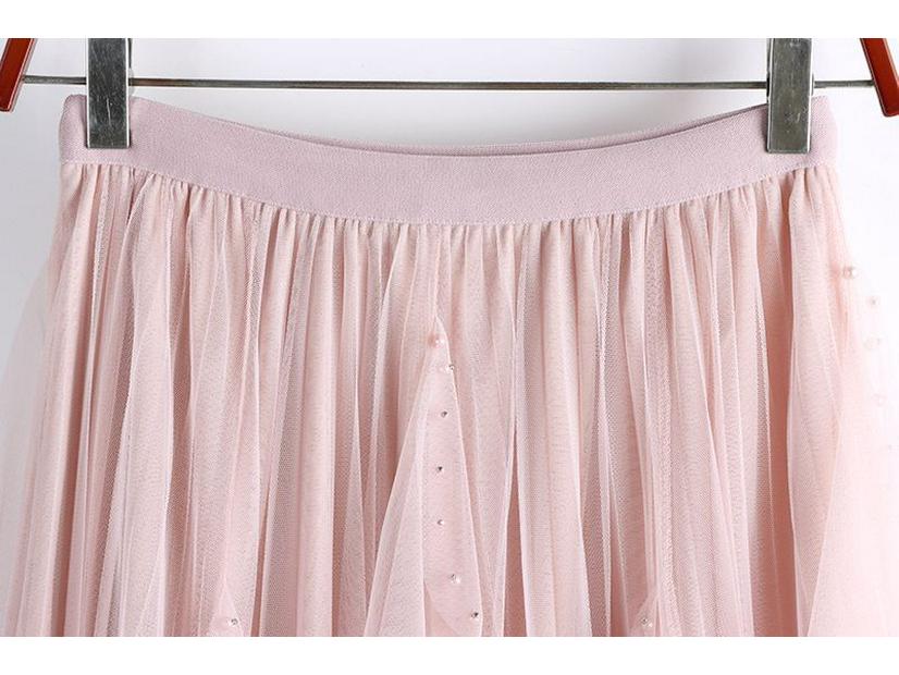 Women's Irregular A-line High Waist Mesh Skirt, 2025 Spring/Autumn