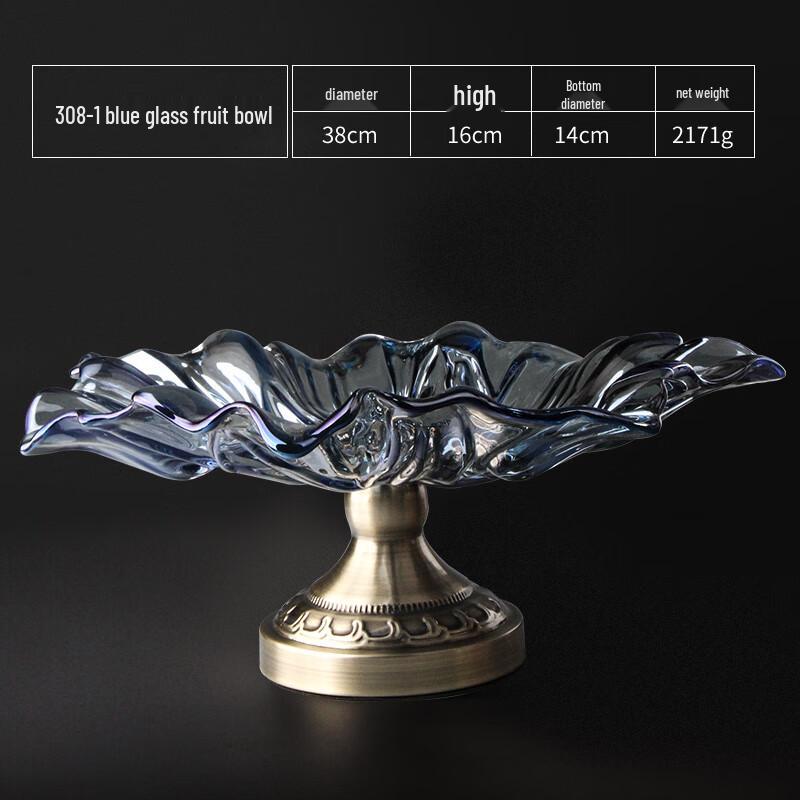 Fleventz Double-Layer Crystal Glass Fruit & Snack Plate