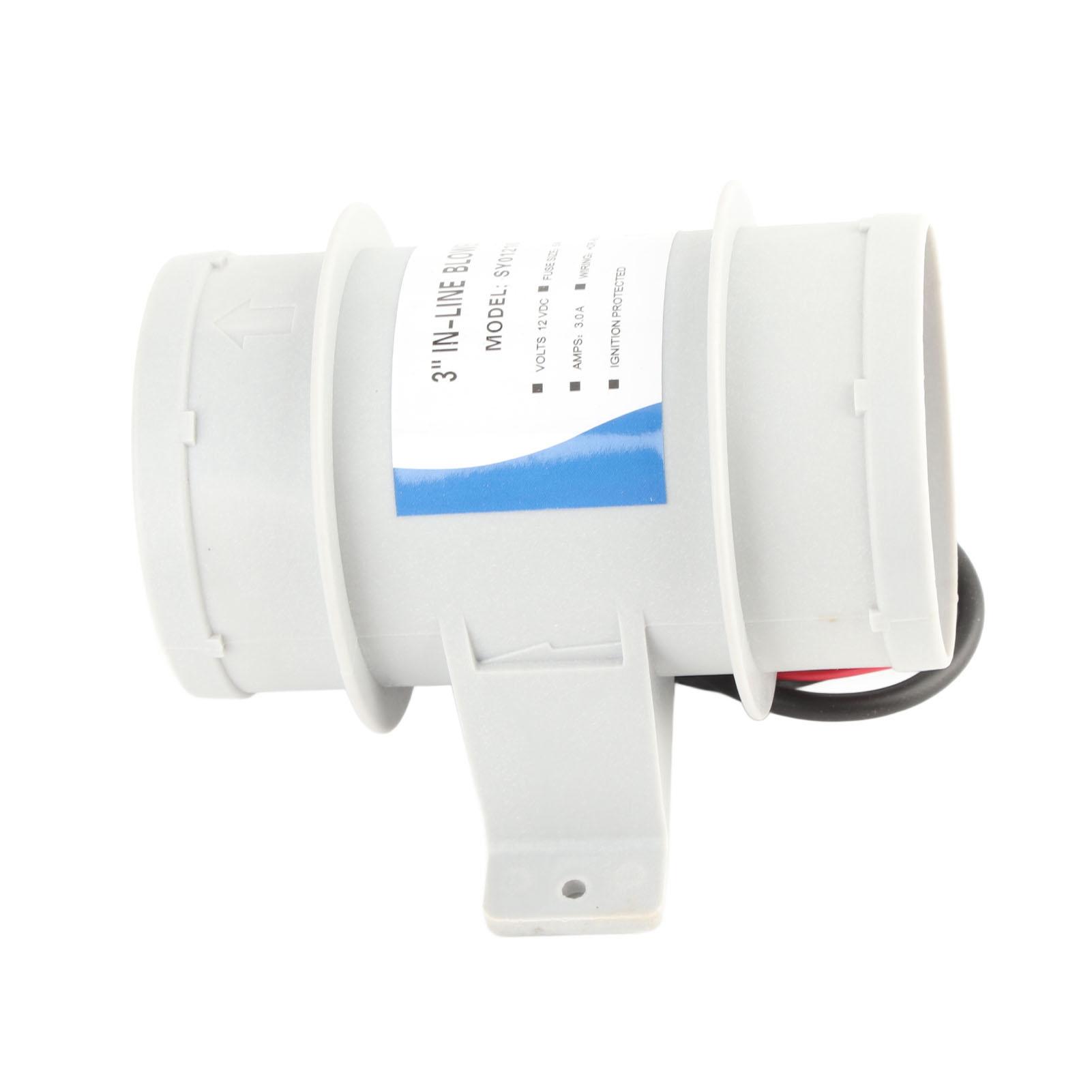

3 Inch 12V Silent Inline Blower Inline Marine Bilge Air Blower for Yachts Boats Air Circulation