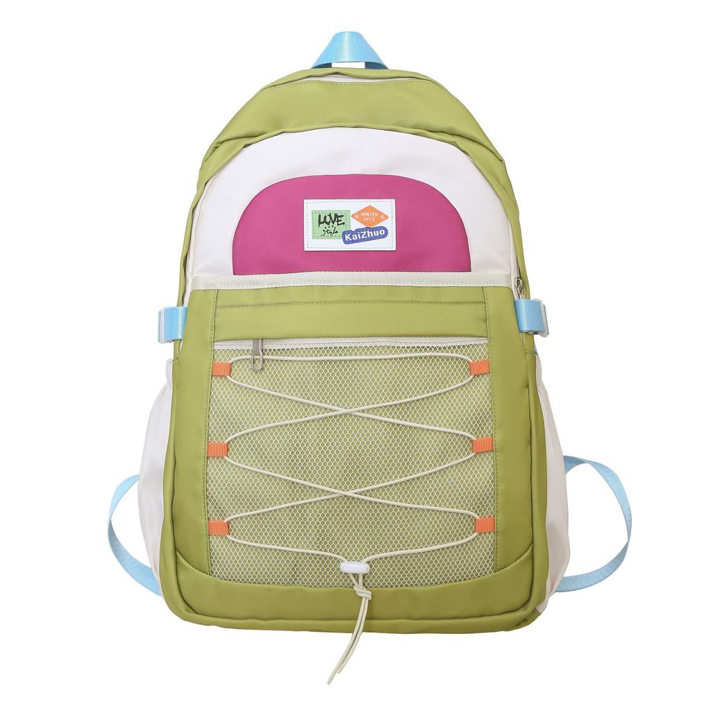Canvas Backpack Female College Student Schoolbag Simple Harajuku High School Student Junior High School Student Large Capacity Travel Backpack
