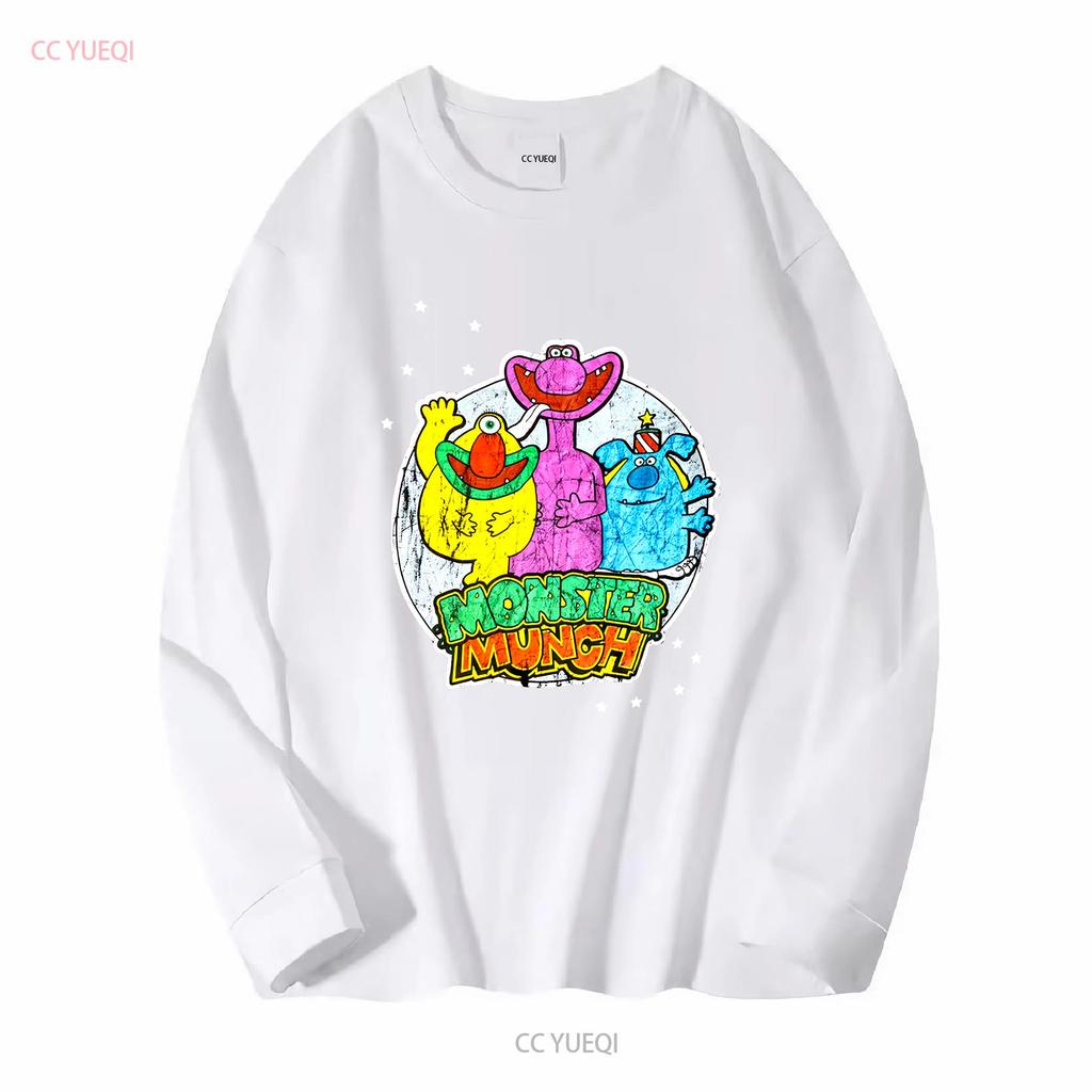 Monster Munch Black D T Shirt Mens Vintage Washed Unisex Soft Homme Fashion Breathable Top For Everyday Wear Stretched