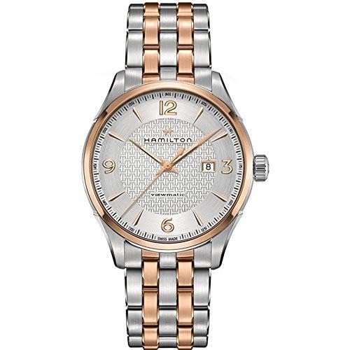 

Hamilton Jazzmaster Watch, Men s, Silver Dial, Automatic, 5 ATM Water Resistance, Sapphire Crystal, 43.5mm, H42725151, Gold and Silver