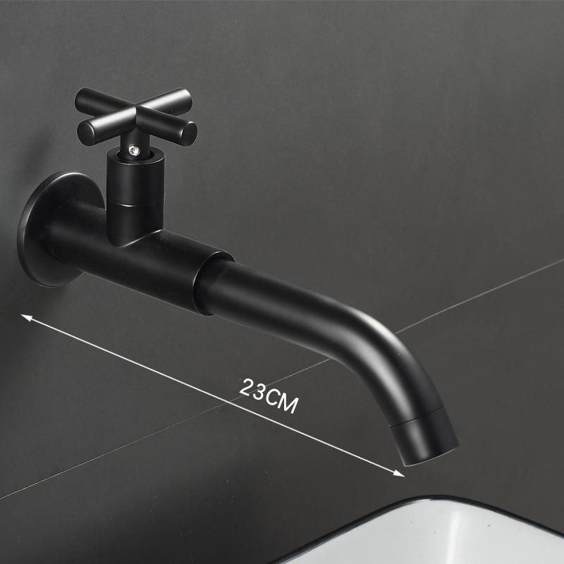 1PC Thread G1/2' Antique Gold Black Extended Single Cold Mop Pool Bathroom Sink Tap Splash Proof Toilet In-Wall Washbasin Faucet