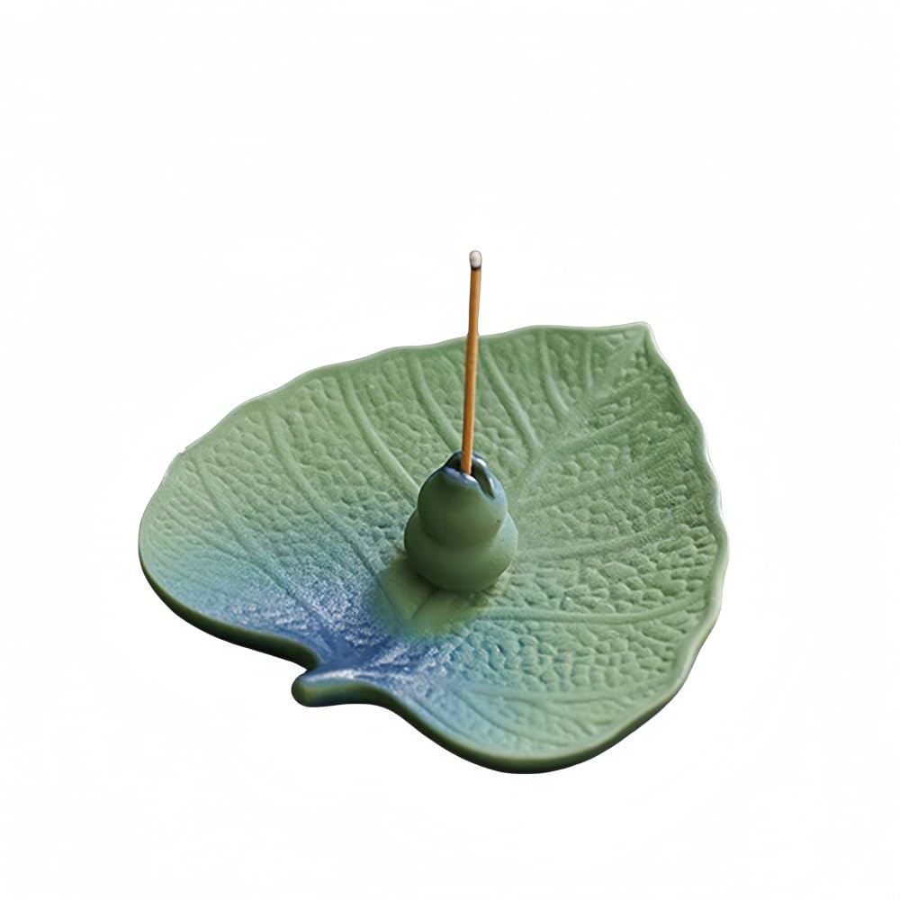 

Incense Burner, Incense Holder, Incense Plate, Horizontal, Ceramic, Buddhist Altar, Bodhi LeafMountain (Bodhi Leaf)