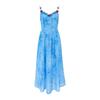 Blue Floral Slip Dress: Light Luxury, High-End Summer Style, Super Beautiful