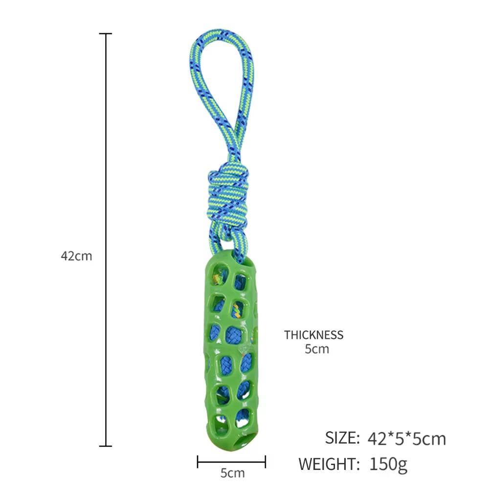 Pet TPR Teething Tug-of-war Interactive Squeak Dog Rope Toy Dog Chew Toys
