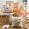 Colorful Floral Home Blessing Pillow CoversLiving room sofa cushion cover, soft and comfortable, bedroom room decoration