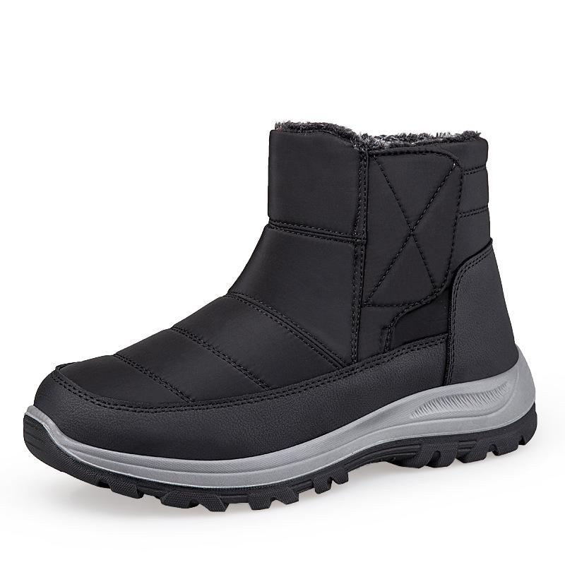 Winter new high-top cold-proof snow boots waterproof and non-slip outdoor mother shoes velvet warm cotton shoes