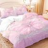 3-teiliges rosa Schmetterlings-Bettbezug-Set ist weich, bequem und warm. 1 Bettbezug + 2 Kissenbezüge Ohne Bettdeckenfüllung. Für alle geeignet