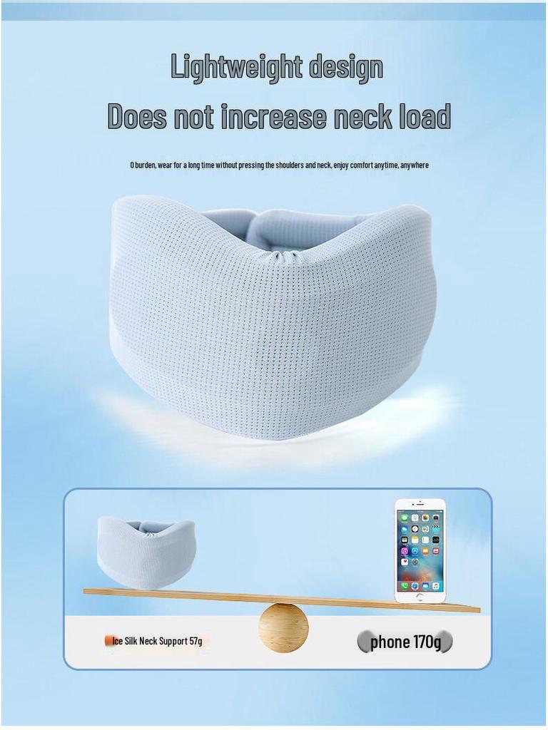 All-Season Ice Silk Neck Support Scarf: Anti-Droop, Thin Style Cervical Spine Corrector