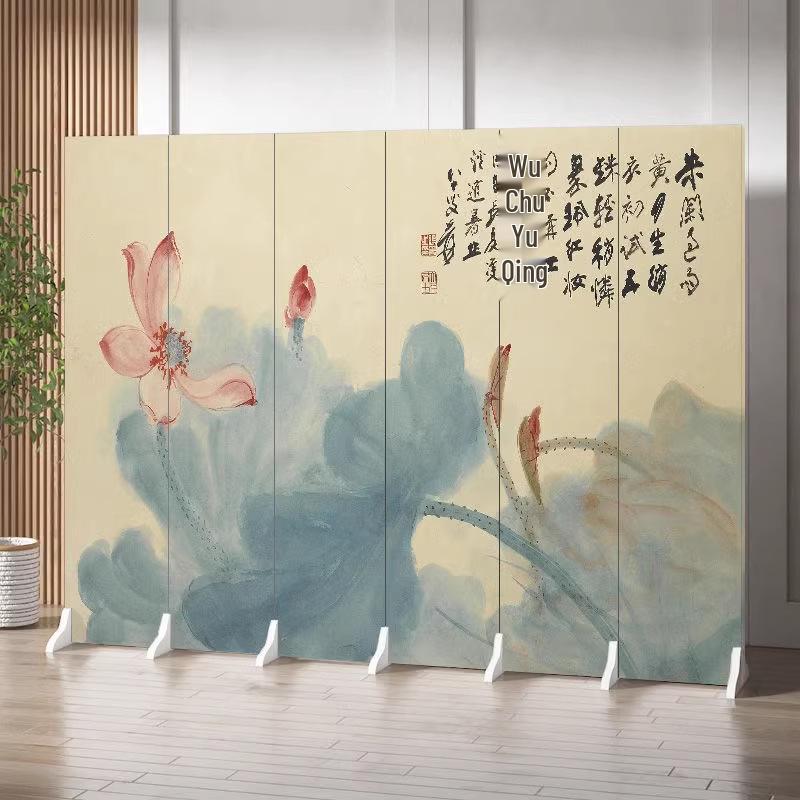 Antique Landscape Folding Screen: Living Room/Entryway Partition