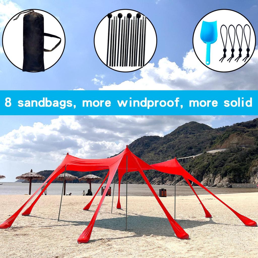 Przenośny Parasol Plażowy Lycra Namiot Baldachim