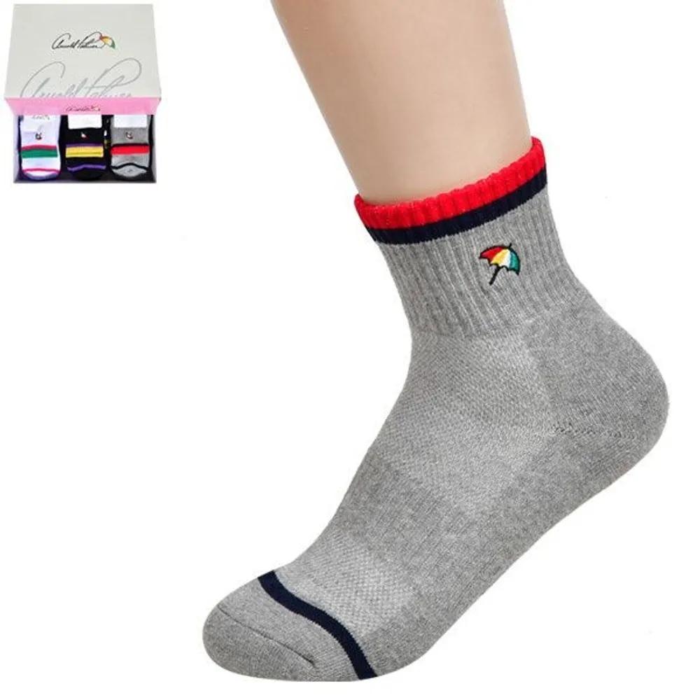 Arnold Palmer Color Block Point Fine-Pile Ladies  Short Socks 0110vw Random shipping (5 pairs) 23~25cm