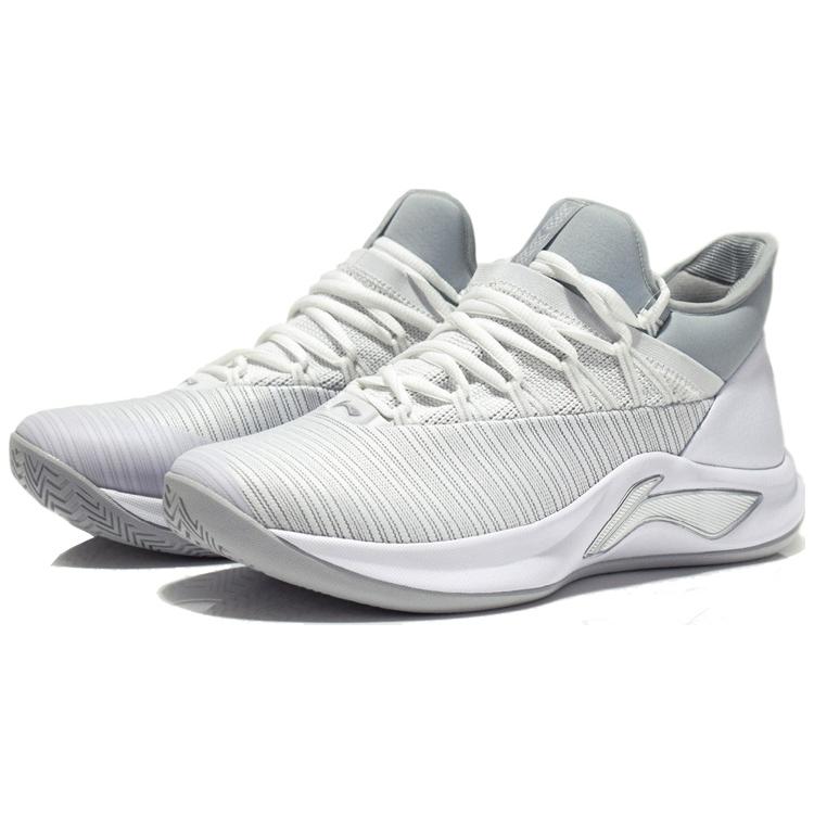 New LiNing Speed 5 Cushioning Rebound Low Top Basketball Shoes Men's White ABAN051-1