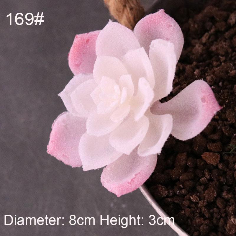 Konstgjorda Suckulenter Växter Vit Rosa Grön Plast Falska Växter Landskap Bonsai plantas artificiales Hem Trädgård Dekoration